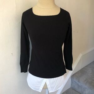 Central Park West Pilar Layered Sweater Top EUC